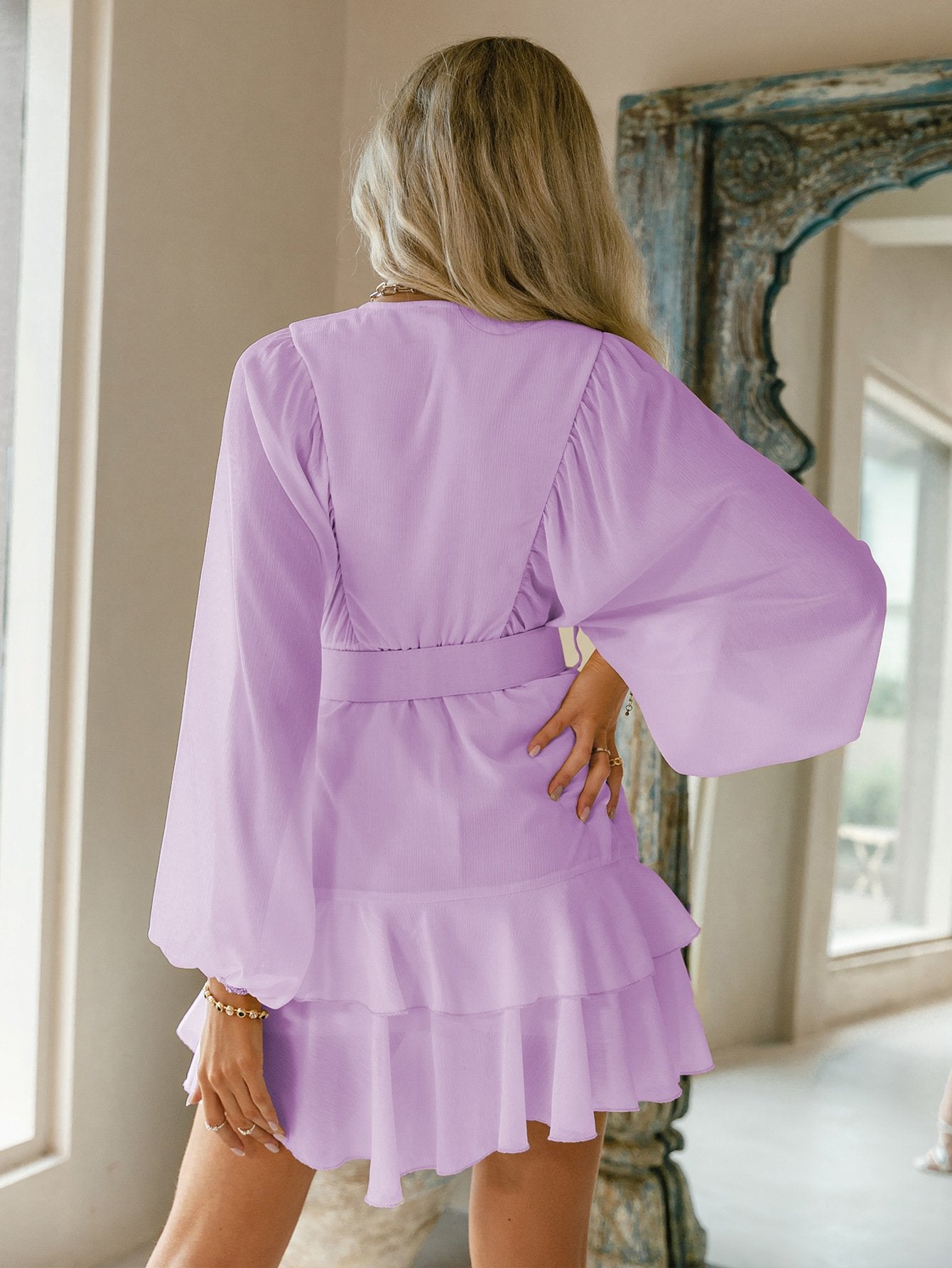 Cosy Ruffled Mini Dress