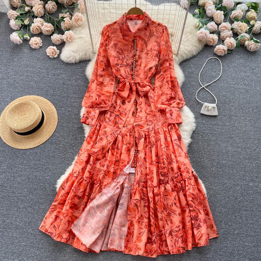 Elegance Chiffon Midi Dress