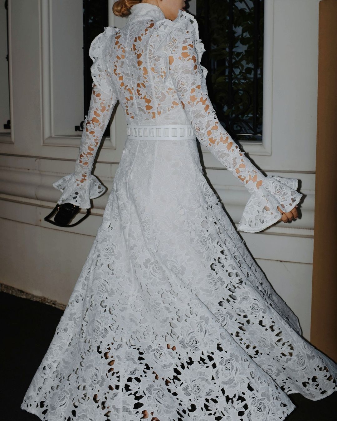 Lace Ruffled Maxi Dress