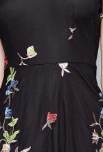 Embroidered flower midi dress