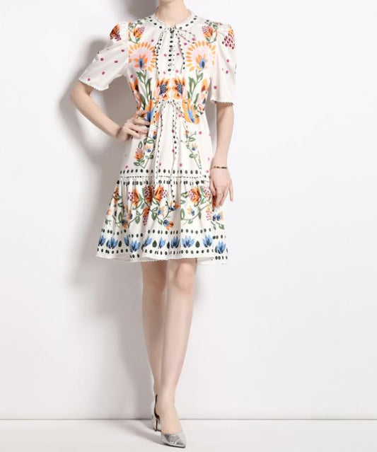 French Spell Polka Dot Mini Dress