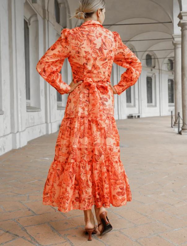 Elegance Chiffon Midi Dress