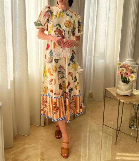 Theo Fruit Midi Dress
