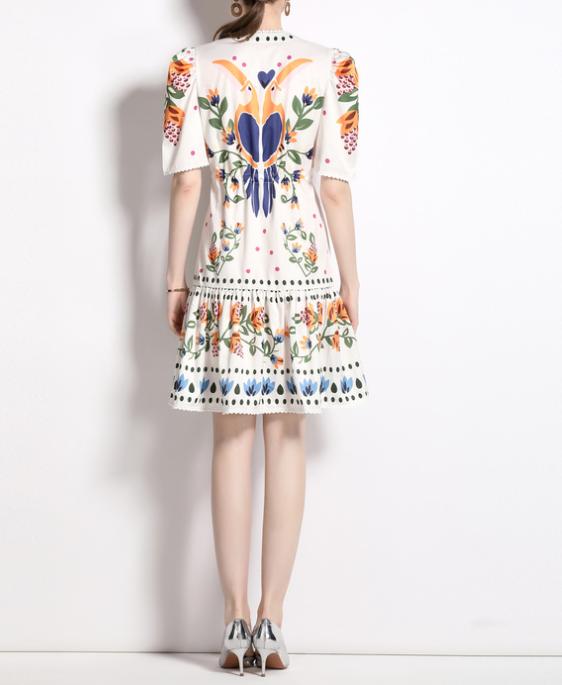 French Spell Polka Dot Mini Dress