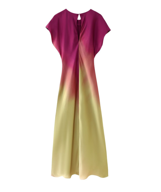 Tie-dye Gradient Midi Dress
