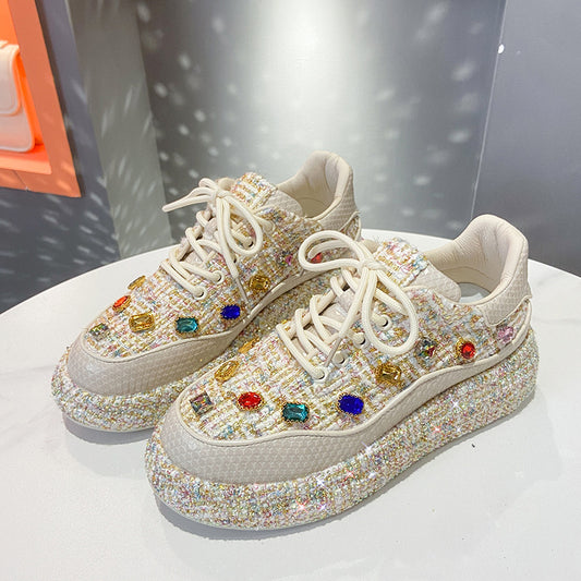 Rainbow Diamonds All-match Shoes