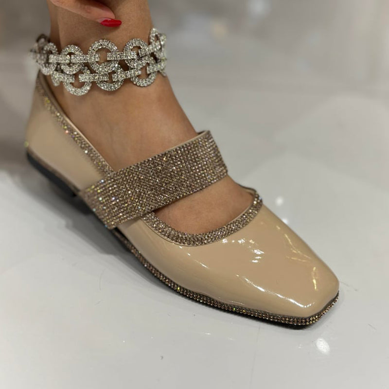 Solid-Color Rhinestone Shoes