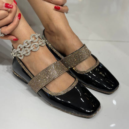 Solid-Color Rhinestone Shoes