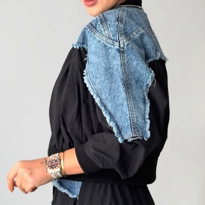 Denim Patchwork Suit Dress