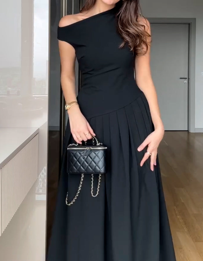 Solid Color Slim Dress