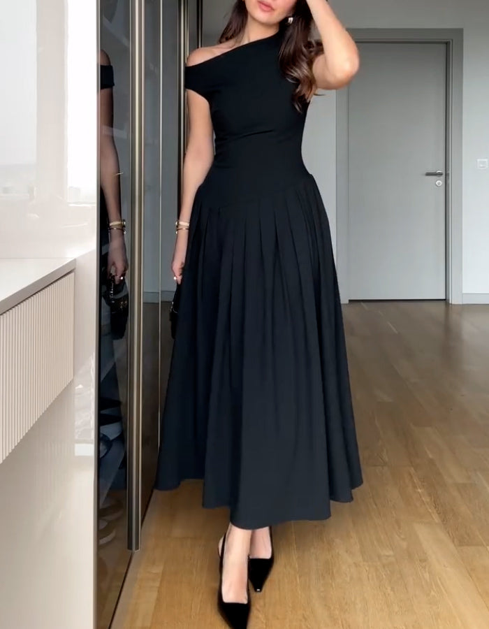 Solid Color Slim Dress