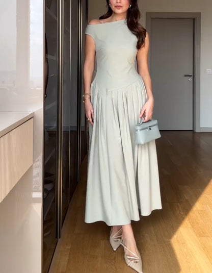 Solid Color Slim Dress