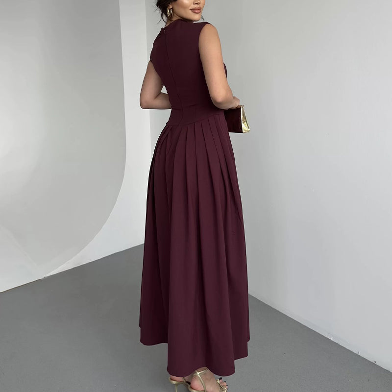 Solid Color Slim Dress