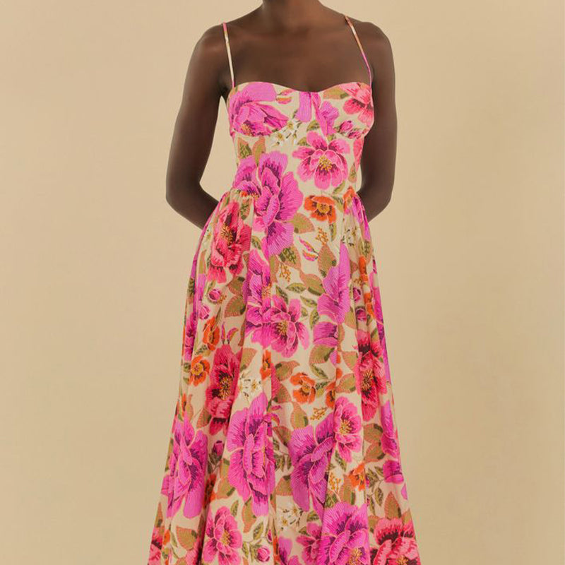 Pink Print Casual Dress