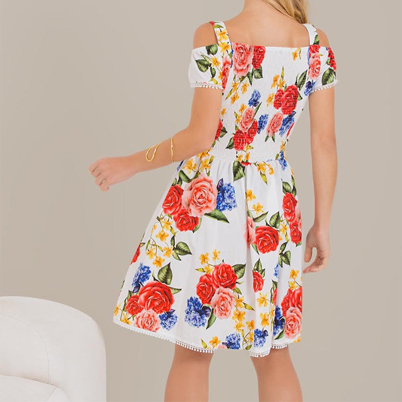 Flower Strap Dress