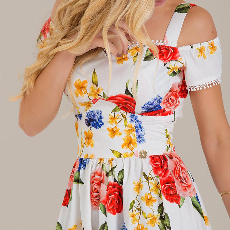 Flower Strap Dress