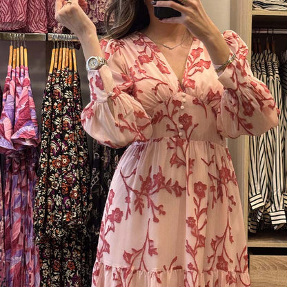 Pink Floral Dress