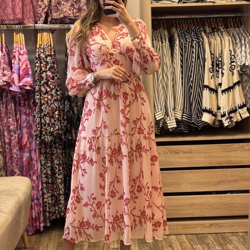 Pink Floral Dress