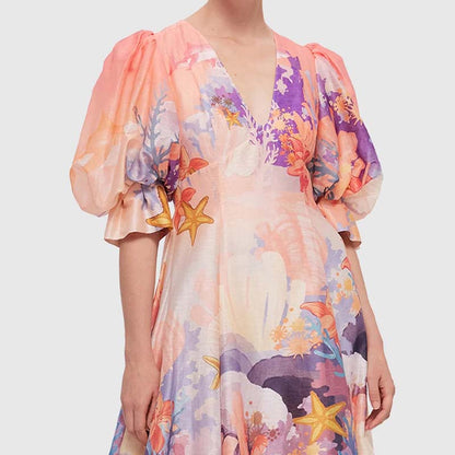 Chic Bubble Sleeve Dress