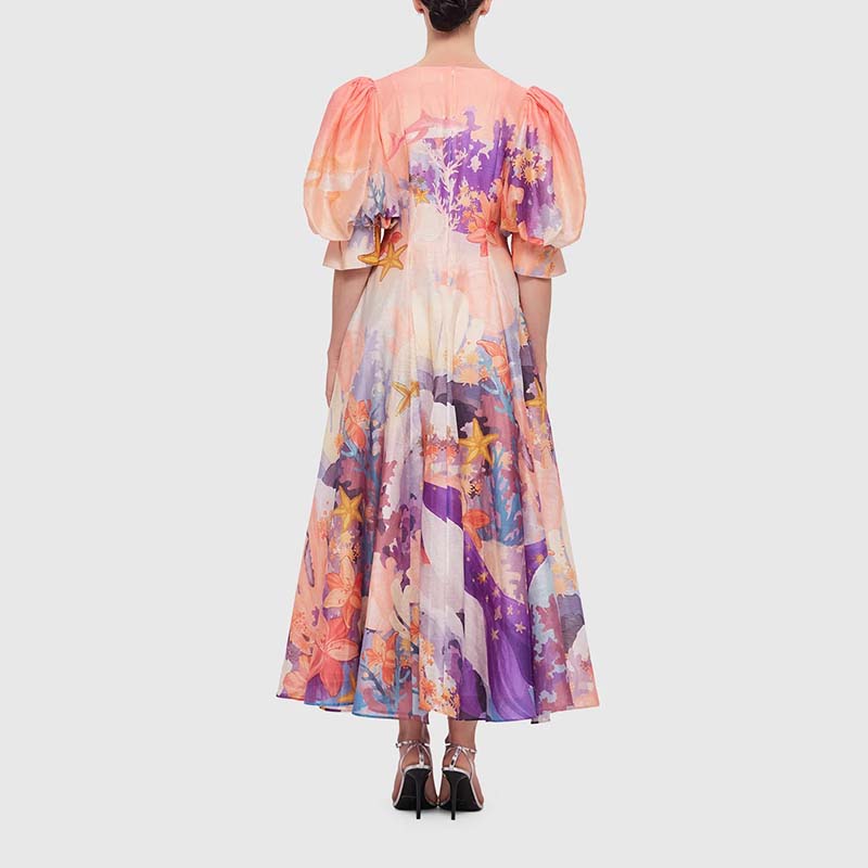 Chic Bubble Sleeve Dress