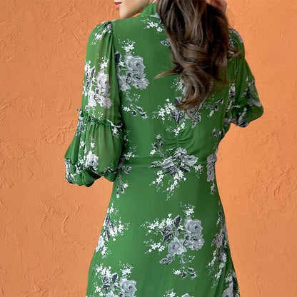 Green Waist Casual Dress