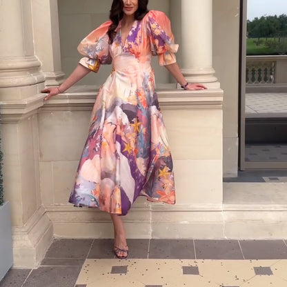 Chic Bubble Sleeve Dress