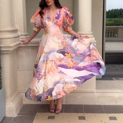 Chic Bubble Sleeve Dress