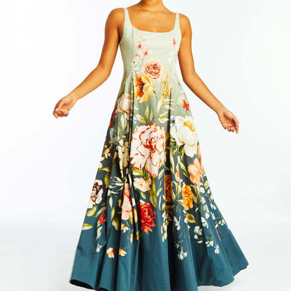 Gradient Flower Dress