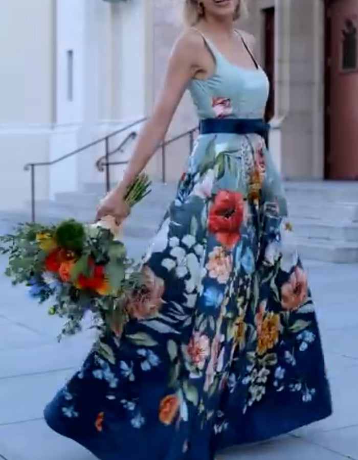 Gradient Flower Dress