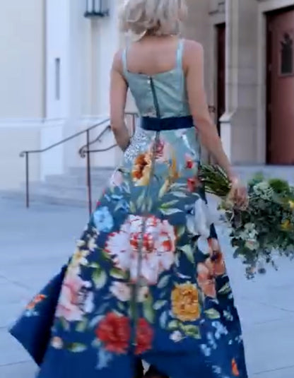 Gradient Flower Dress