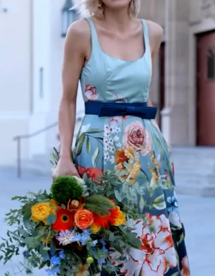 Gradient Flower Dress