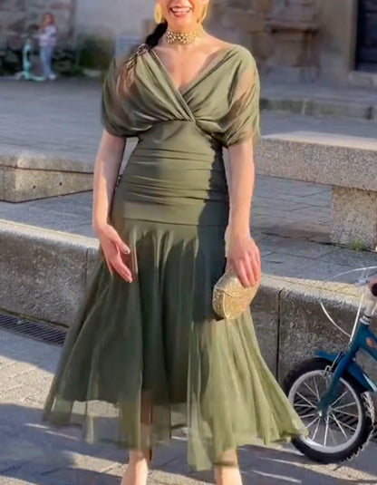 Dark Green Tulle Dress