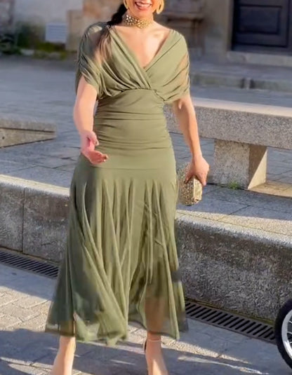 Dark Green Tulle Dress