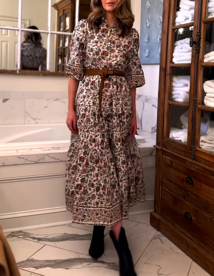 Casual 3/4 Sleeve Dress