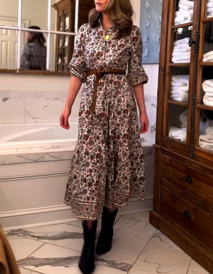 Casual 3/4 Sleeve Dress