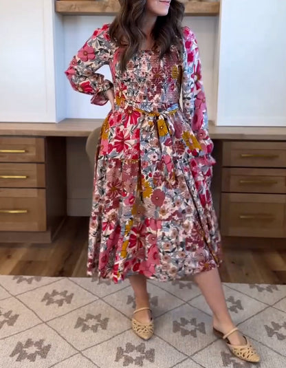 Flowy Boho Floral Dress