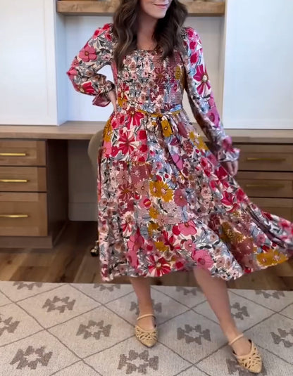 Flowy Boho Floral Dress