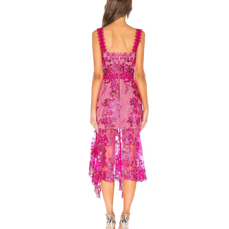 Rose Irregularly lined Dress