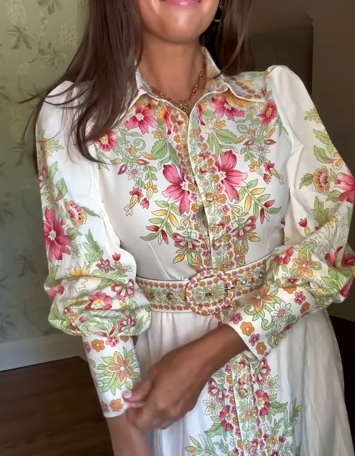 Floral Print Flowy Dress