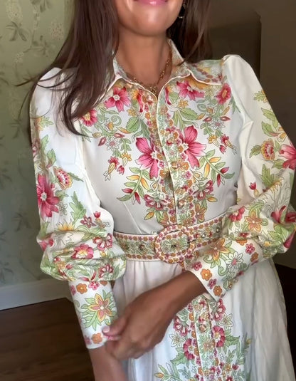 Floral Print Flowy Dress