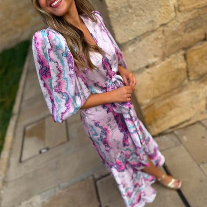 Spring Printed Chic Dress