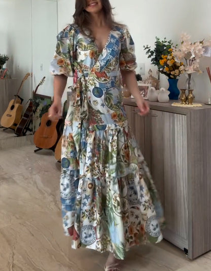 Multi-Color Printed Dress