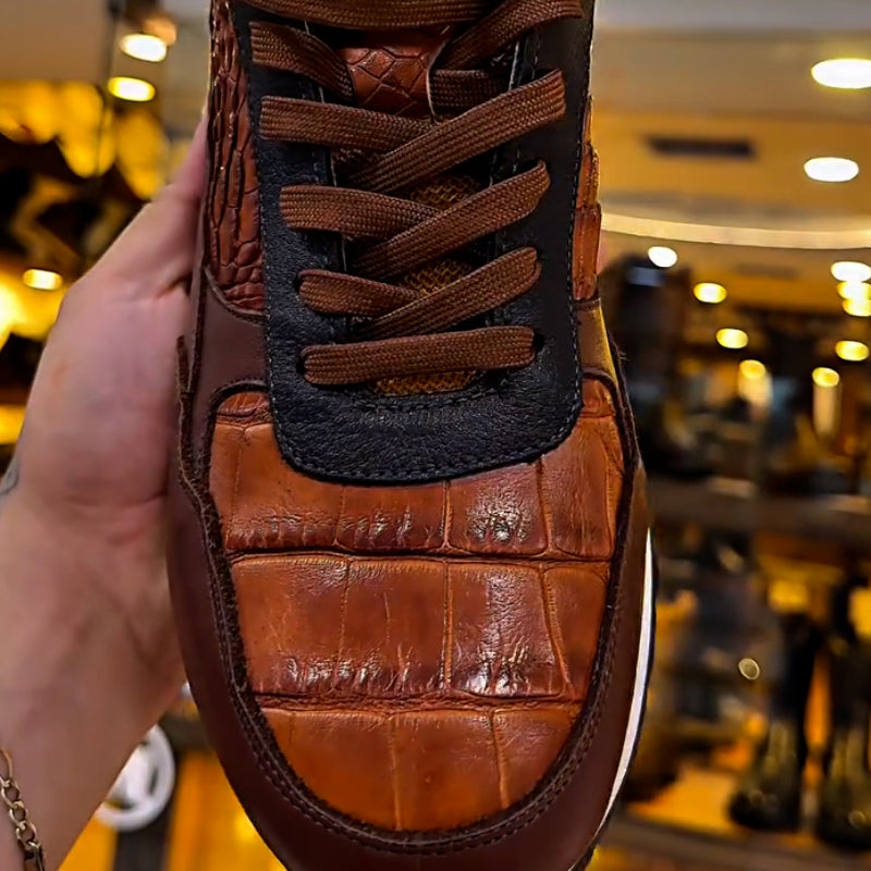 Brown Leather Sneakers