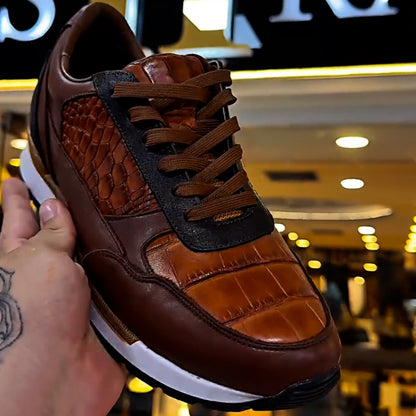 Brown Leather Sneakers