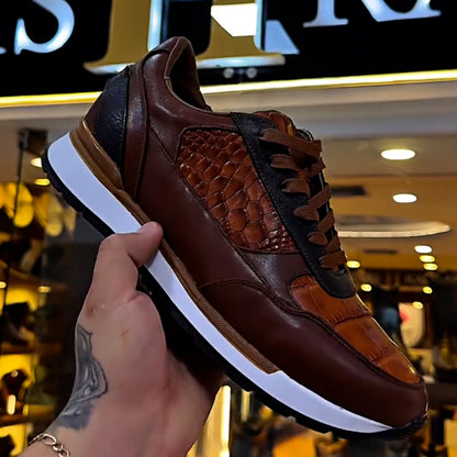 Brown Leather Sneakers