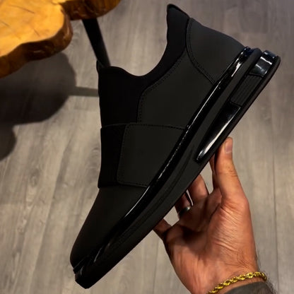 Black Slip-On Casual Sneakers