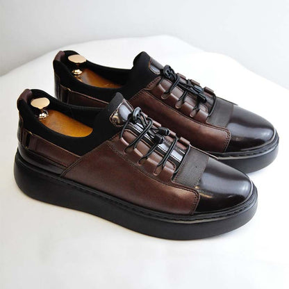 Brown Leather Soft-Sole Shoes