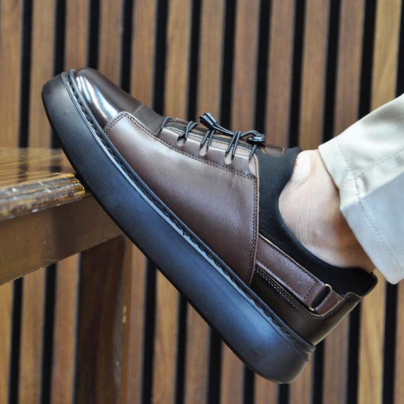 Brown Leather Soft-Sole Shoes