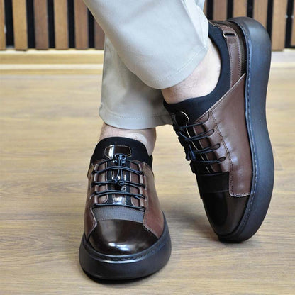Brown Leather Soft-Sole Shoes