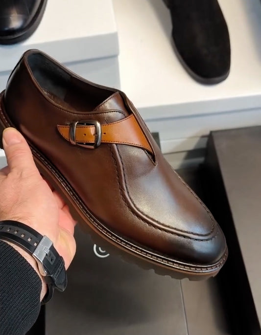 Brown Buckle Shoes